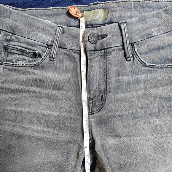 Mother The Looker Skinny Jeans 25 Gray Distressed Last Chance Saloon - Picture 5 of 7